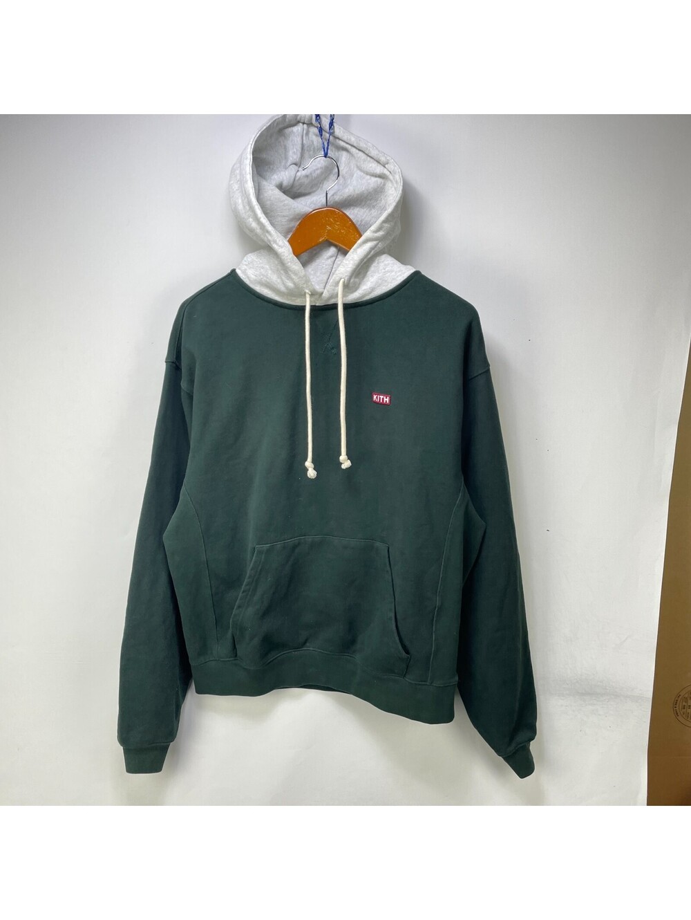 Kith Dark Green Box Logo Hoodie Medium